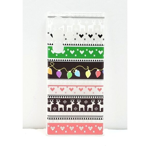 Galaxy S22 Ultra Christmas Sweater Pattern Deer Lights Hearts Phone Case - Picture 1 of 2